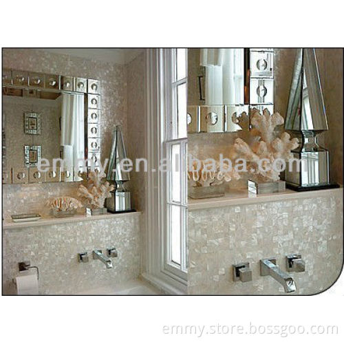 Pure white China freshwater mother of pearl river shell mosaic wall tile
